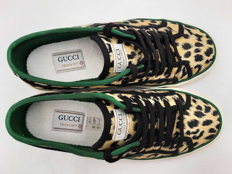 Gucci Tennis 1977 Leopard Print Sneakers Size 7.5 Fw1024lrxsa Max Pawn