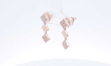 18k Rose Gold Cubic Zirconia Screwback Earrings 3.3 Grams Eb0524ordu