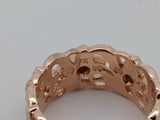 14k Rose Gold Diamond Floral Eternity Band 7.8 Grams Size 6 Eb0926pexsa