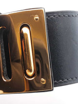Hermès Kelly Dog Gold-tone & Black Leather Cuff Bracelet 6 Inch Fw0626lrxdu