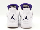 Nike Air Jordan 4 Retro "Metallic Purple" Sneakers Size 11.5 Fw0126wxzdu