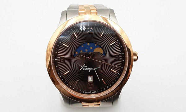 Salvatore Ferragamo 40 Duo Moon Phase Two-tone Steel Watch Dowrxsa 144010030002