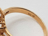 0.44 Cttw Diamonds 14k Yellow Gold 4.6g Hurricane Ring Size 6.75 Do0326lsxde