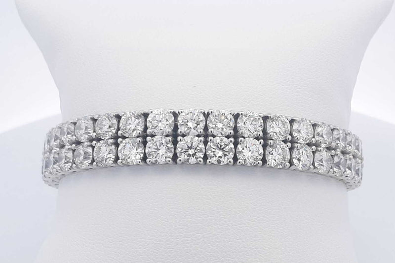 Diamond Bracelet In 14k White Gold 41.99 Grams 8 Inch Eb0824oxzmia