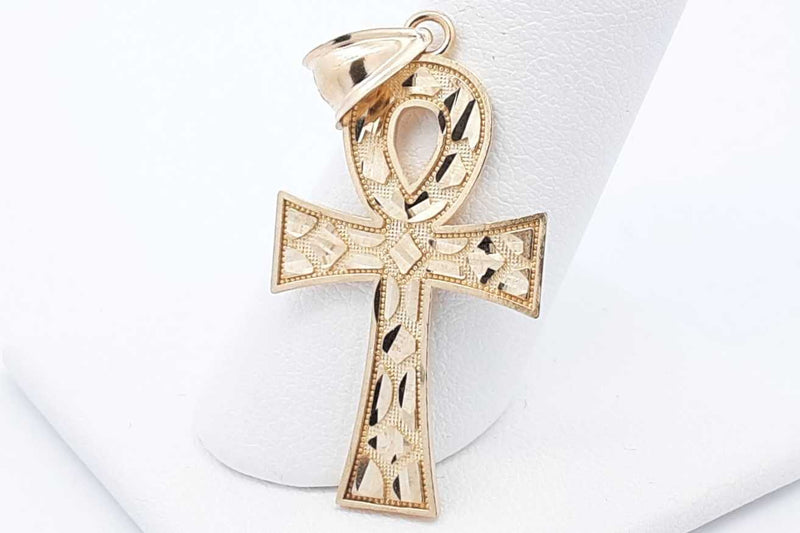 10k Yellow Gold Ankh Pendant 2.2 Grams Eb1024ixsa