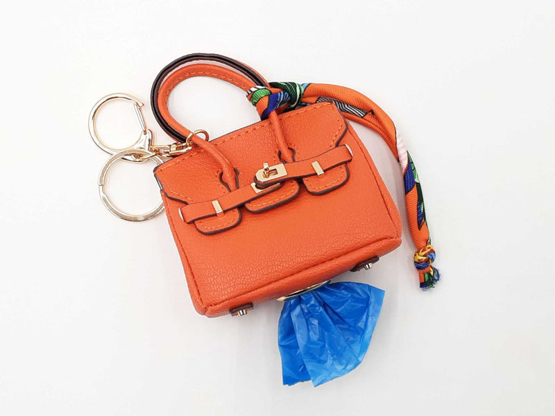 Mini Barkin Bag Doggie Waste Bag Dispenser Charm In Orange Fw0825cde