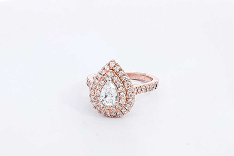 Approx. 1.15ctw Diamond Ring In 14k Rose Gold 6.3 Grams Size 6.75 Eb0125crxsa