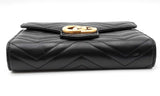 Gucci Marmont Quilted Black Leather Wallet On Chain Eb0524cxzdu