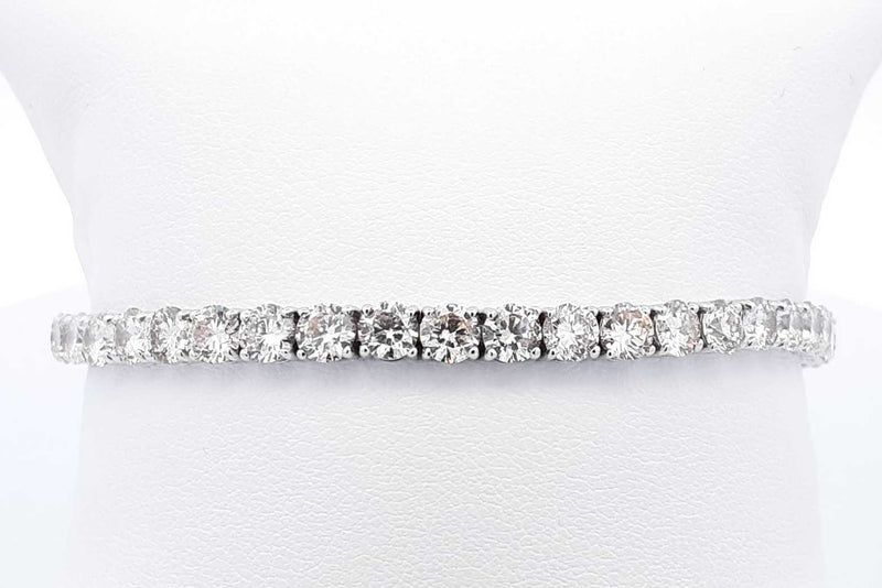 Approx. 12.32ctw Diamond Tennis Bracelet 14k White Gold 11.86g 7 In Eb0924ixxzsa