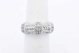 Judith Ripka Sterling Silver & Cubic Zirconium Ring Size 6, 8.1 Grams Eb0424rsa