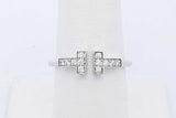 Tiffany & Co. T Diamond Wire 18k White Gold Ring 2.7 Grams Size 7.5 Eb0826cxzde