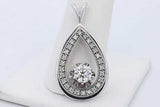 0.88cttw Diamond Pendant In 10k White Gold 4.3 Grams Eb1125pxzde
