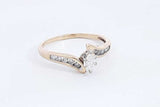 Approx. 0.22ctw Diamond Ring In 14k Yellow Gold 2.6 Grams Size 9 Eb0824srsa