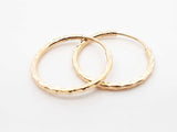 14k Yellow Gold Textured Hoop Earrings 1.1 Grams Fw0626crdu
