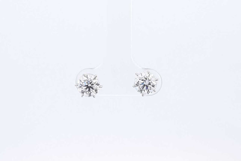 Approx. 2ctw Diamond Stud Earrings In 14k White Gold 2.1 Grams Eb0724orxzsa