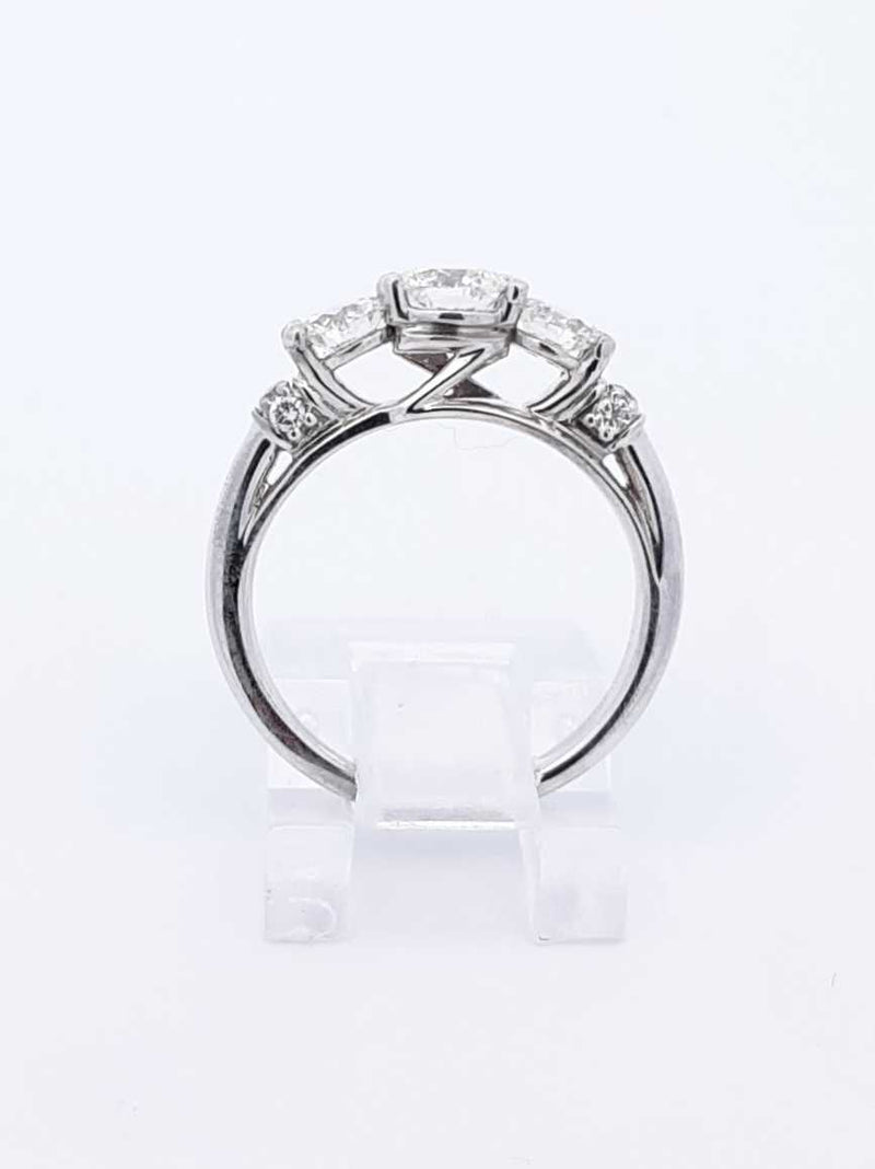 0.94 Cttw Diamond & 14k White Gold Ring With Cert 3.3 Grams Size 5 Fw0625rxzdu