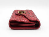 Gucci Gg Marmont Chain Mini Bag In Quilted Red Python Leather Fw0626pzxdu