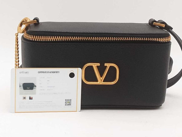 Valentino V Logo Vanity Case Black Aa0725orzsa