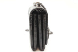 Valentino Garavani Shiny Black Alligator Vavavoom Rockstud Clutch Eb1225loxzde