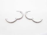 1.0 Cttw Champagne Diamond & 18k White Gold Hoop Earrings 2.2 Grams Fw0826orrdu