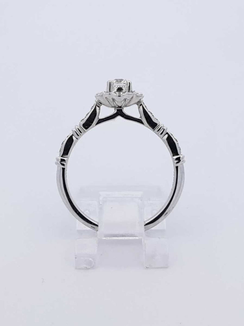 0.55 Cttw Diamond & 95% Platinum Flower Setting Ring 5 Grams Size 7 Fw1124wrxdu