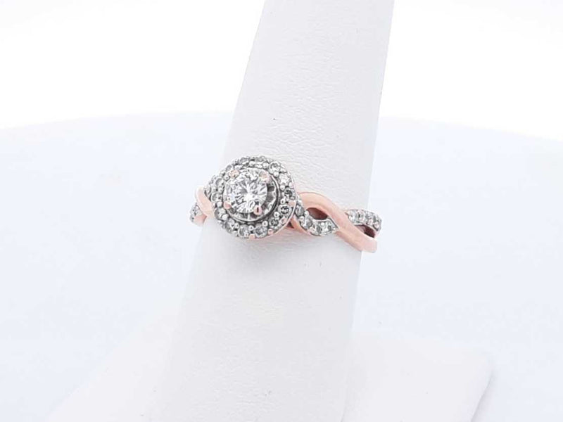.22 Cttw 14k Rose Gold Cluster Ring 4.3 Grams Size 7 Fw0125ocrdu