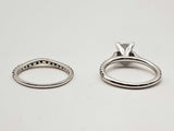 14k White Gold Princess Diamond Wedding Ring Set Size 5.5 Doorxzde 144020014044