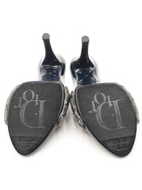 Christian Dior Blue Oblique Canvas Heels Size 36 Eb1225crdu