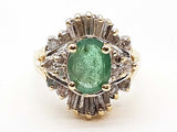 3.30 Cttw Emerald Diamonds 14k Yellow Gold 8.3g Ring Size 7 Do0525cpxde