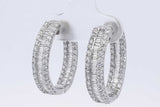 8.0cttw Diamond Inside Out Hoop Earrings 14k White Gold 8.6 Grams Eb0326lrxzdu
