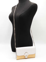 Kate Spade Robyn Convertible Crossbody Wallet - White Leather & Straw Fw0226ordu