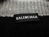Balenciaga Allover Logo Gray Knitted Sweater Size Italian Xs Do1225wrxde