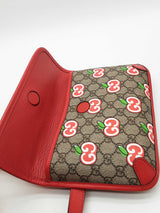 Gucci Supreme Monogram Gg Apple Motif Belt Bag Size 85/34 Eb0926worde