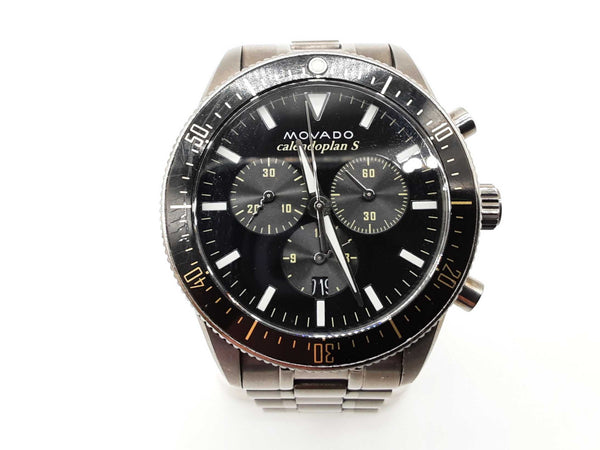 Movado 42 Hertiage Calendoplan S Chronograph Steel Quartz Watch Do0625oxzde