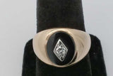 10k Yellow Gold Signet Ring With Diamond 6.4 Grams Size 10 Eb0926wllsa