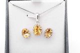 Set Of 5 Gemstone Ensemble Sets In Sterling Silver Eb0925crsa