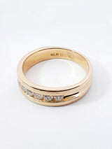 0.50 Cttw Diamond & 10k Yellow Gold Wedding Band 5.1 Grams Size 8.25 Fw0426pozdu