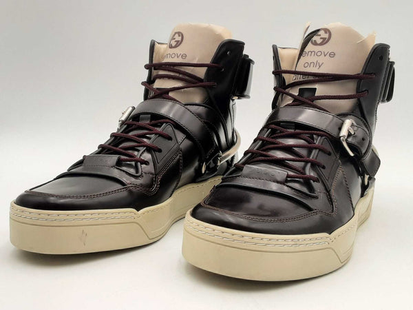 Gucci Magnum Calf/miro Soft High Tops Brown Size 7 Aa0925lrzsa