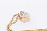 0.75ctw Pear Shaped Diamond Necklace 14k Yellow Gold 3.6g 18 Inch Eb1225crxsa