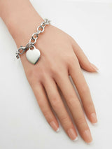 Tiffany & Co. Heart Tag Bracelet In Sterling Silver 34.5 Grams 8 Inch Fw0726lzxdu
