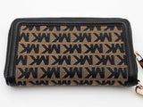 Michael Kors Fulton Phone Case Zip Around Brown Wallet Aa0726lzsa