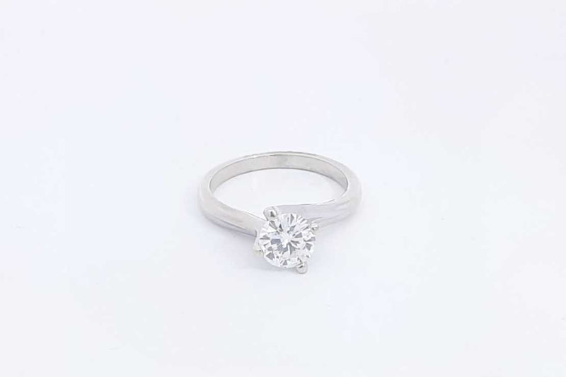 Approx. 0.8ctw Diamond Ring In 18k White Gold 4 Grams Size 6 Eb1224sxzsa