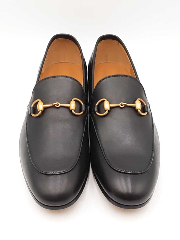 Gucci Jordaan Horsebit Black Leather Loafers Us Size 6.5 Fw0525lrzdu