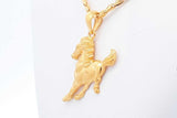 24k Yellow Gold Horse Pendant With Chain 11.3 Grams 17 Inch Eb0924ecrsa