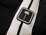 Palm Angels Black White Stripes Down Puffer Zipper Jacket Size Xs Do0525lxzde