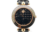 Versace Vanitas Black Dial 40mm Gold Tone Stainless Steel Watch Eb1024lrxsa