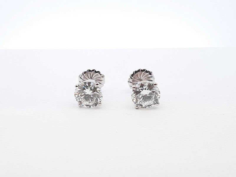 6.03 Cttw Lab Grown Diamond & 14k White Gold Stud Earrings 3.6 Gram Fw1123wrxzdu