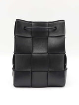 Bottega Veneta Cassette Bucket Bag In Black Maxi-intrecciato Lambskin Leather Fw0726izxdu