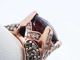 Le Vian Garnet & Diamond Ring In 14k Rose Gold 8 Grams Size 6.5 Eb0924rxzsa