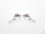 0.70 Cttw Diamond Baguette & 14k White Gold Omega Back Earrings 4.2 Grams Fw0826ocrdu